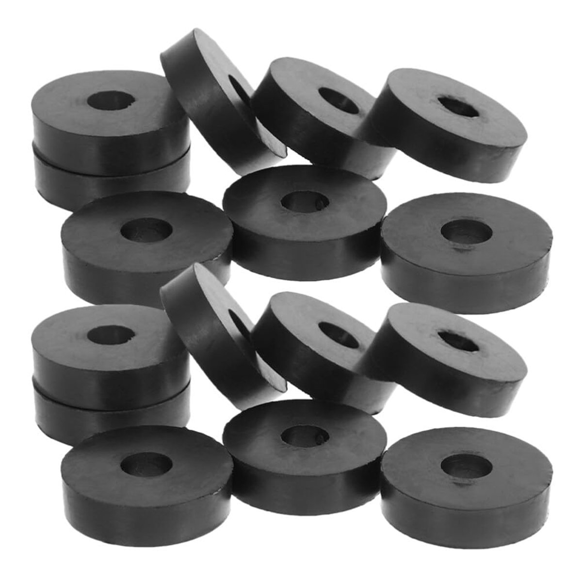 Rubberen Ringen - Afstandhouders Blokken - Trillingsdemping Geluid - Stevig Duurzaam Rubber - 2x1x0.6 cm - Zwart