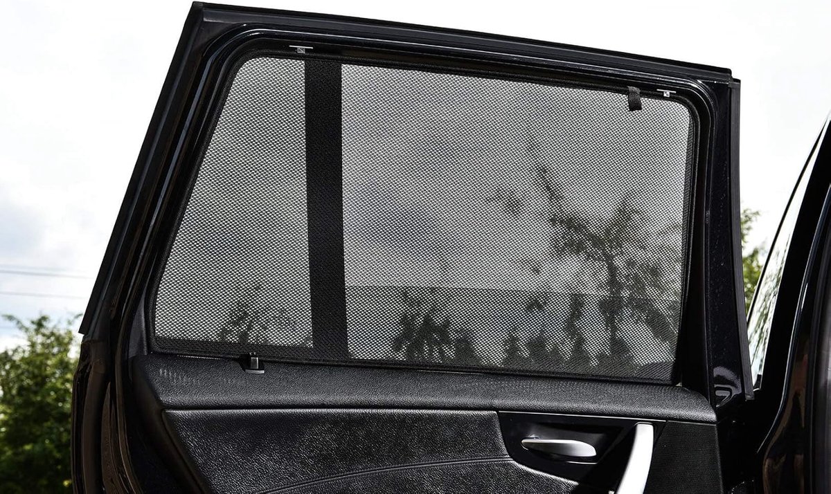 Auto Zonneschermen - Zonwering Achterportieren - Ramen Open Houden - Voertuigspecifiek Ontwerp - 2-Delig - Zwart