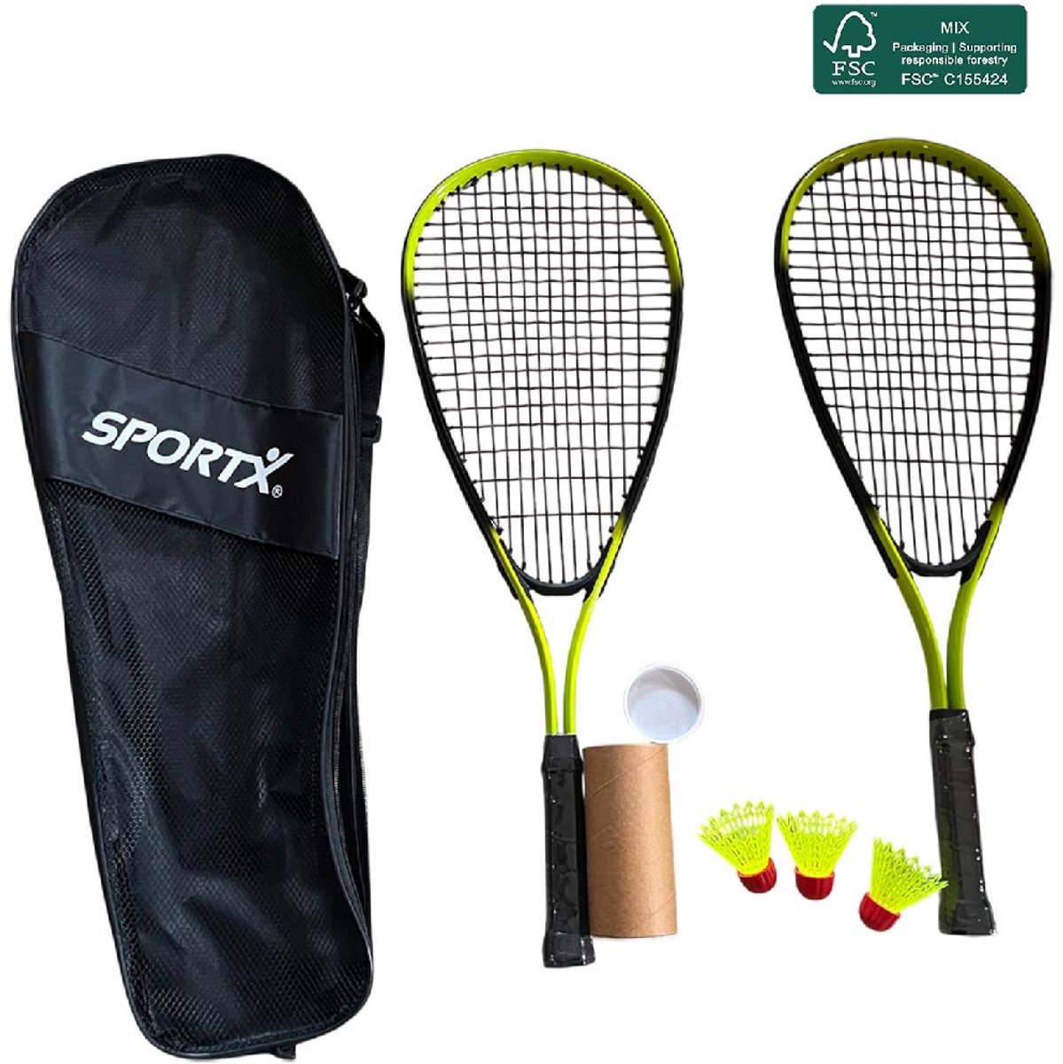 SportX speed badminton set FSC - Badminton speelgoed voor buiten.