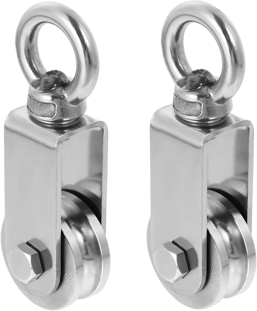U-type Katrol - Kabelrol RVS - Gewicht Ophangen - Kogellagers - 34 mm - Zilver