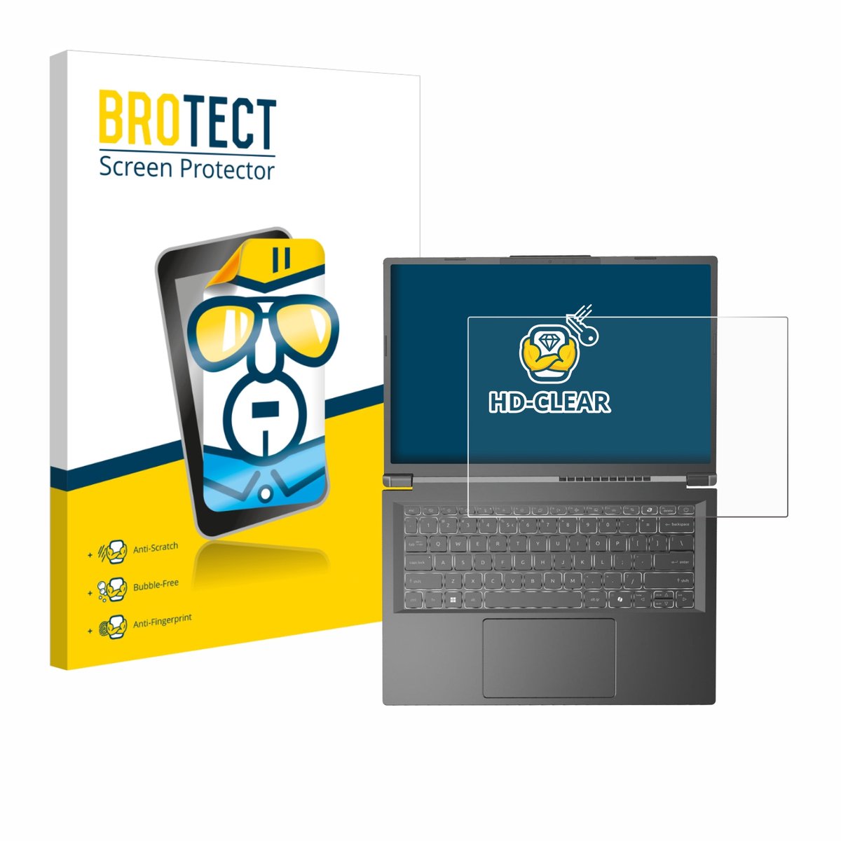 BROTECT - Screenprotector voor Acer Aspire 14 AI - Folie Beschermfolie transparant