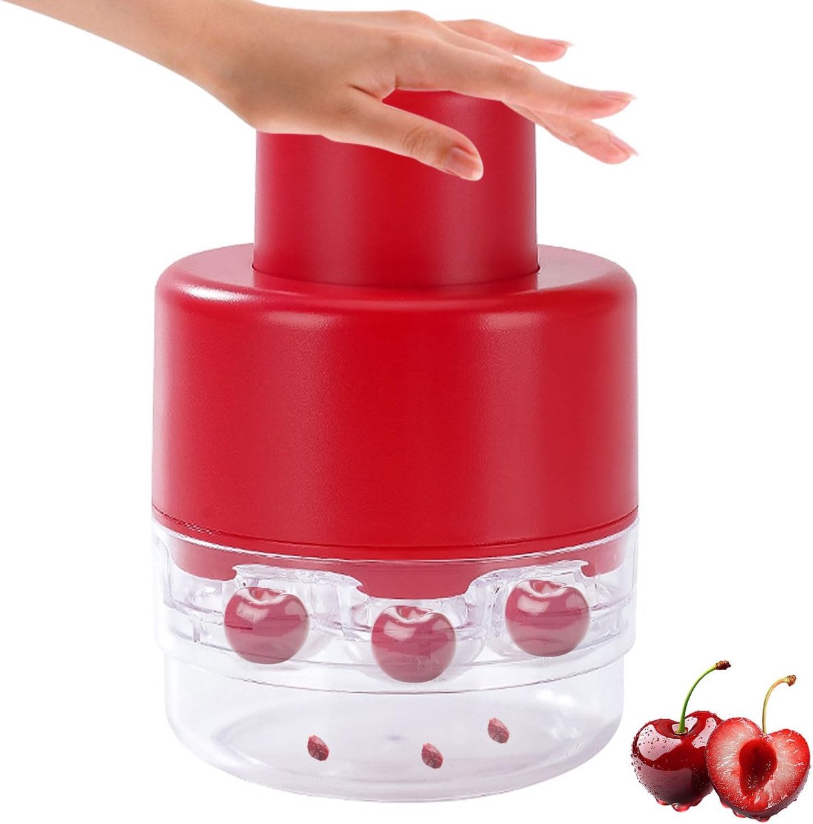 Kersenontpitter - Fruit Prikker - Snel Kersen Verwerken - Eén Hand Bediening - 8 Gaten