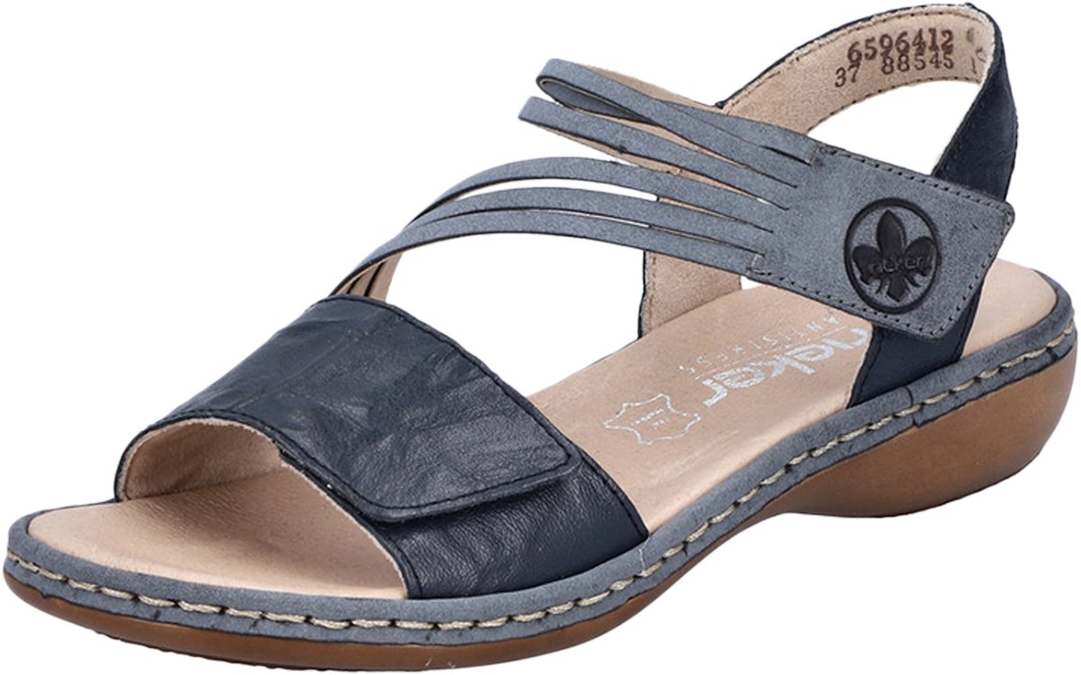 Lugano leren sandalen Blauw