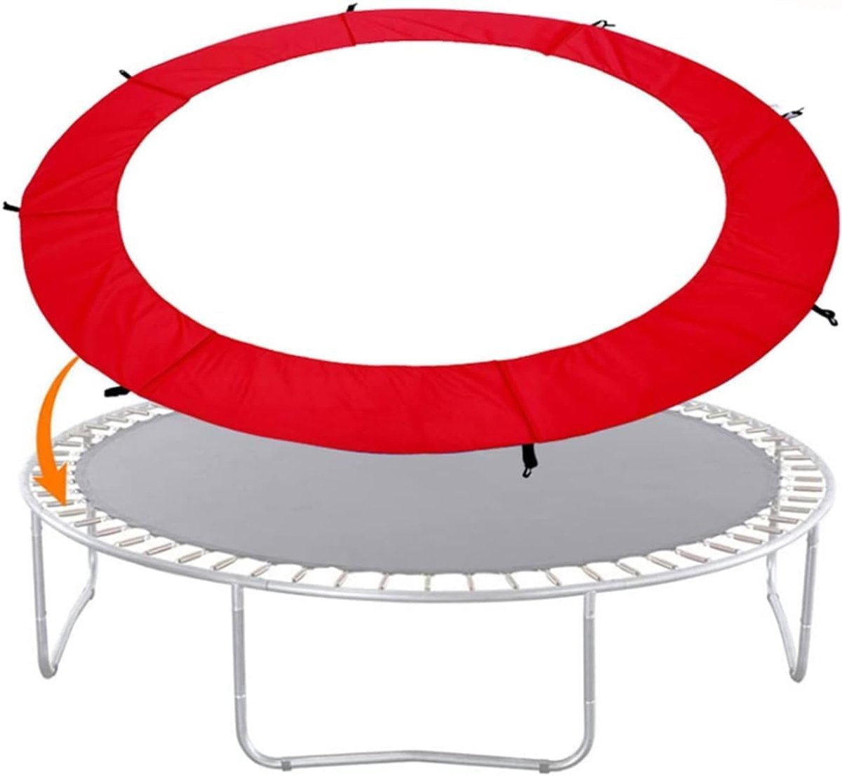 Trampoline Rand - Beschermhoes Veiligheidspad - Veilig Spelen - Waterdicht UV-bestendig - 244 cm Diameter - Rood