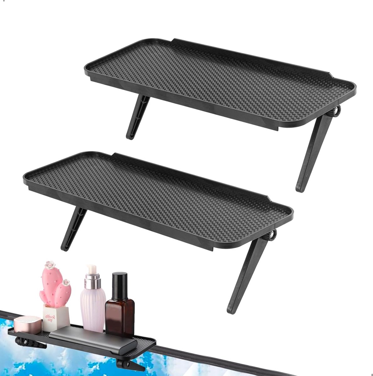 Zwevend Rek - Monitor Verhoger - Router Opbergen - Veelzijdige Montage - 315 cm Lengte - Zwart