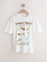 Next - Dames - T-shirt met korte mouwen en gelicenseerde Snoopy-print - Wit