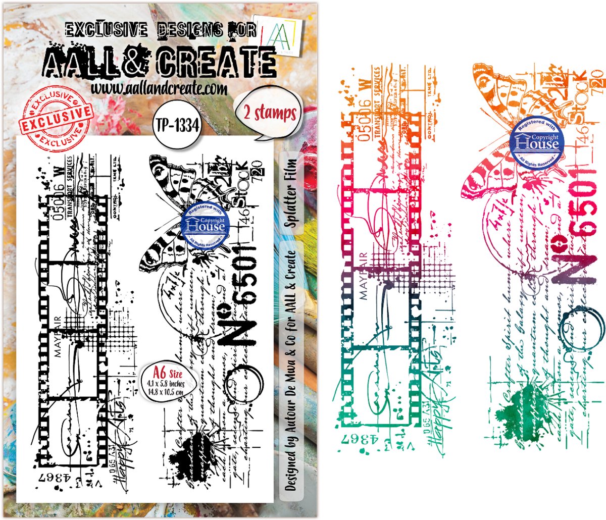 Aall & Create clearstamp A6 - Splatter film