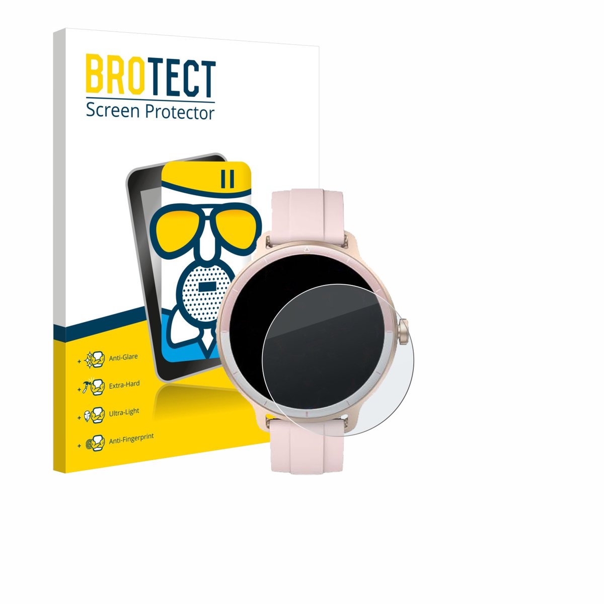 BROTECT - Screenprotector voor KIBFLE DR03 1.27" - Folie Beschermfolie Beschermglas matte