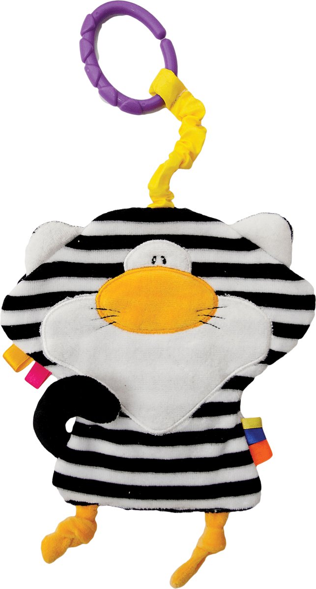 Mom's Care baby speelgoed knisperende kattenknuffel sensorisch.