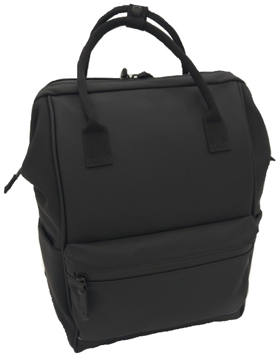 Daniel Ray Daveyton Dull Rubber PU Rugzak - Zwart