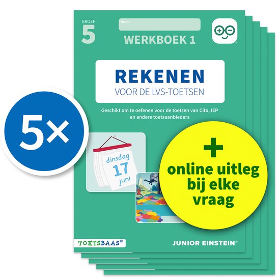 Deel 1 1 - Rekenen voor de LVS-toetsen - Groep 5 - Werkboek  ... - cover