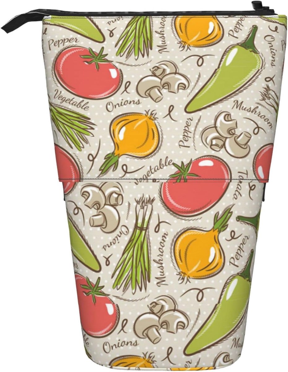 Plantaardige Fruit Etui - Briefpapier Opbergtas - School Werk Reizen - Telescopische Functie - Eén Maat