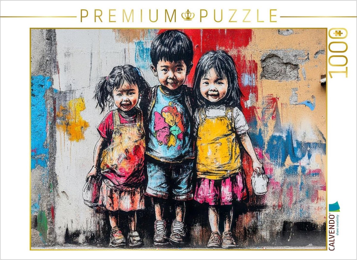 Legpuzzel 1000 stukjes - Puzzel voor volwassenen - Ontspannend tijdverdrijf - Levendige straatkunst - 64 x 48 cm