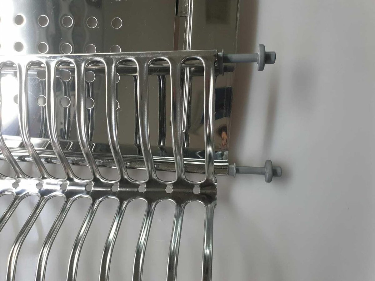 Afdruiprek Set - Keuken Organizer - Vaat Drogen - Roestvrij Staal - 80 cm - Zilverkleurig