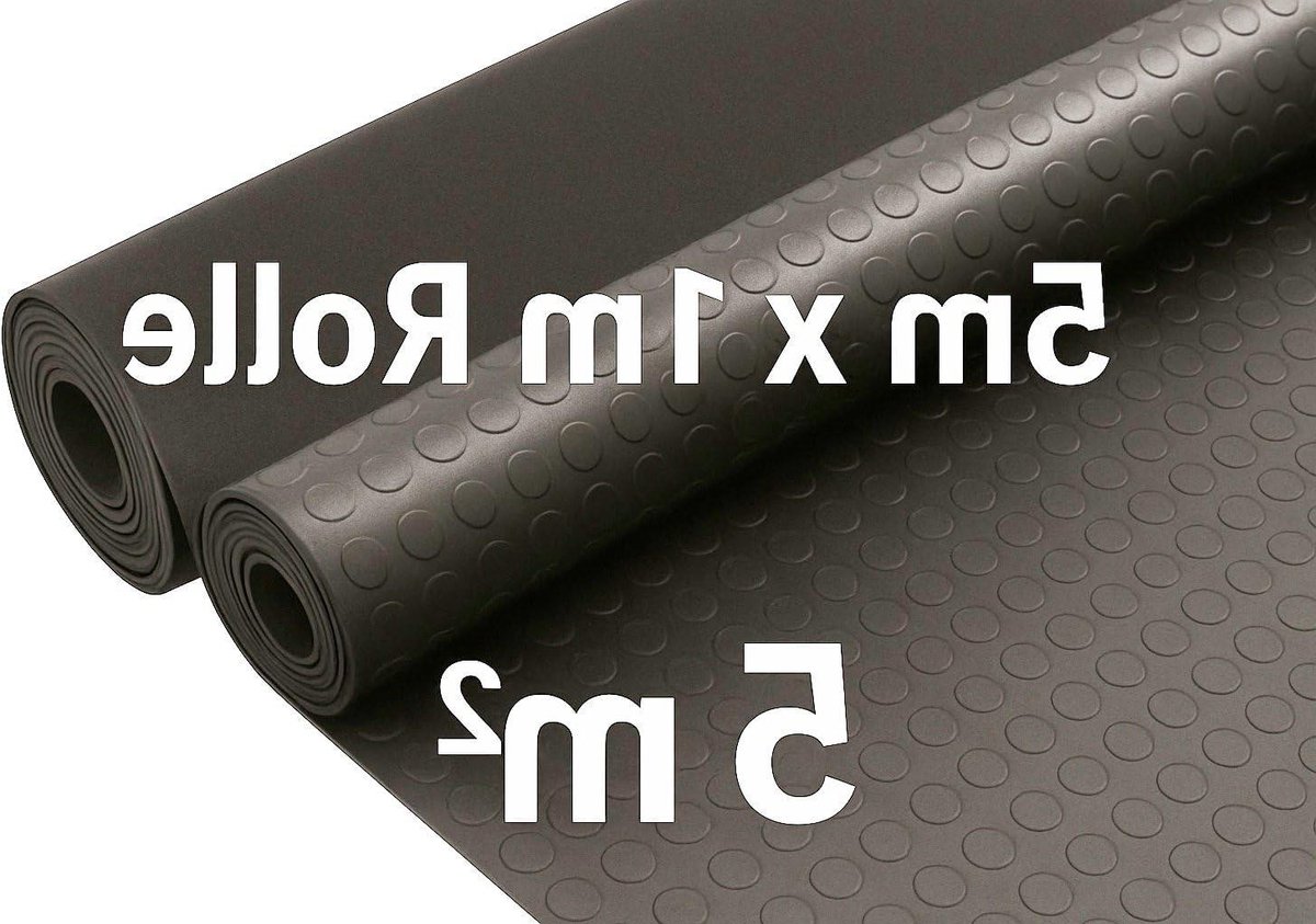 Rubberen Mat - Stud Bekleding Rol - Vloer Bescherming - Waterdicht Hittebestendig - 5m x 1m - Zwart