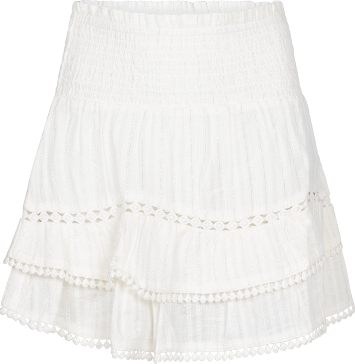 Ai&Ko Billi Lurex Co 503 G Meisjes - Korte rok - Wit - Maat 152
