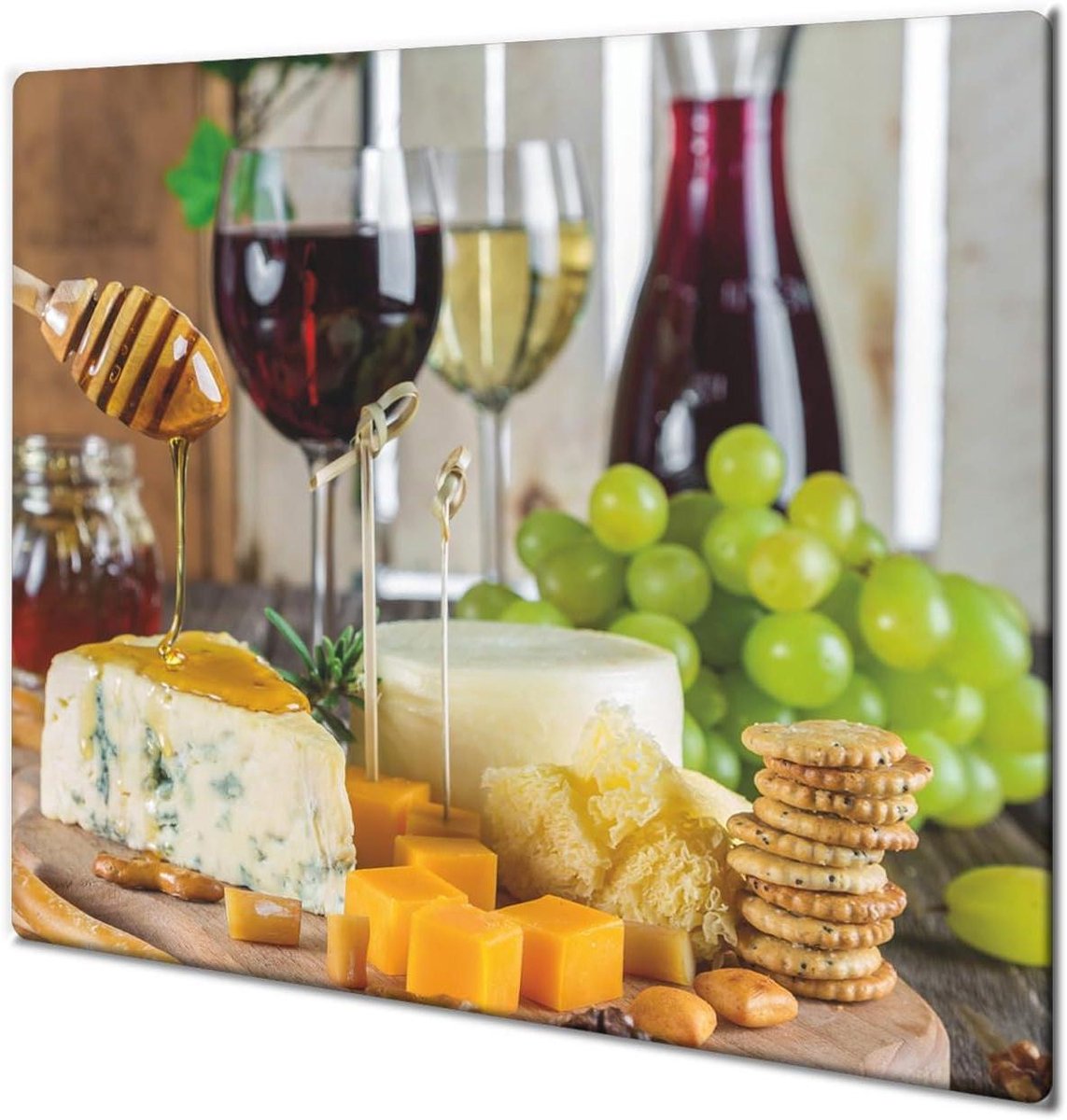 Fornuis Afdekplaat - Glasplaat Keuken - Bescherming Kookplaat - Gehard Glas 4mm - 60 x 52 cm