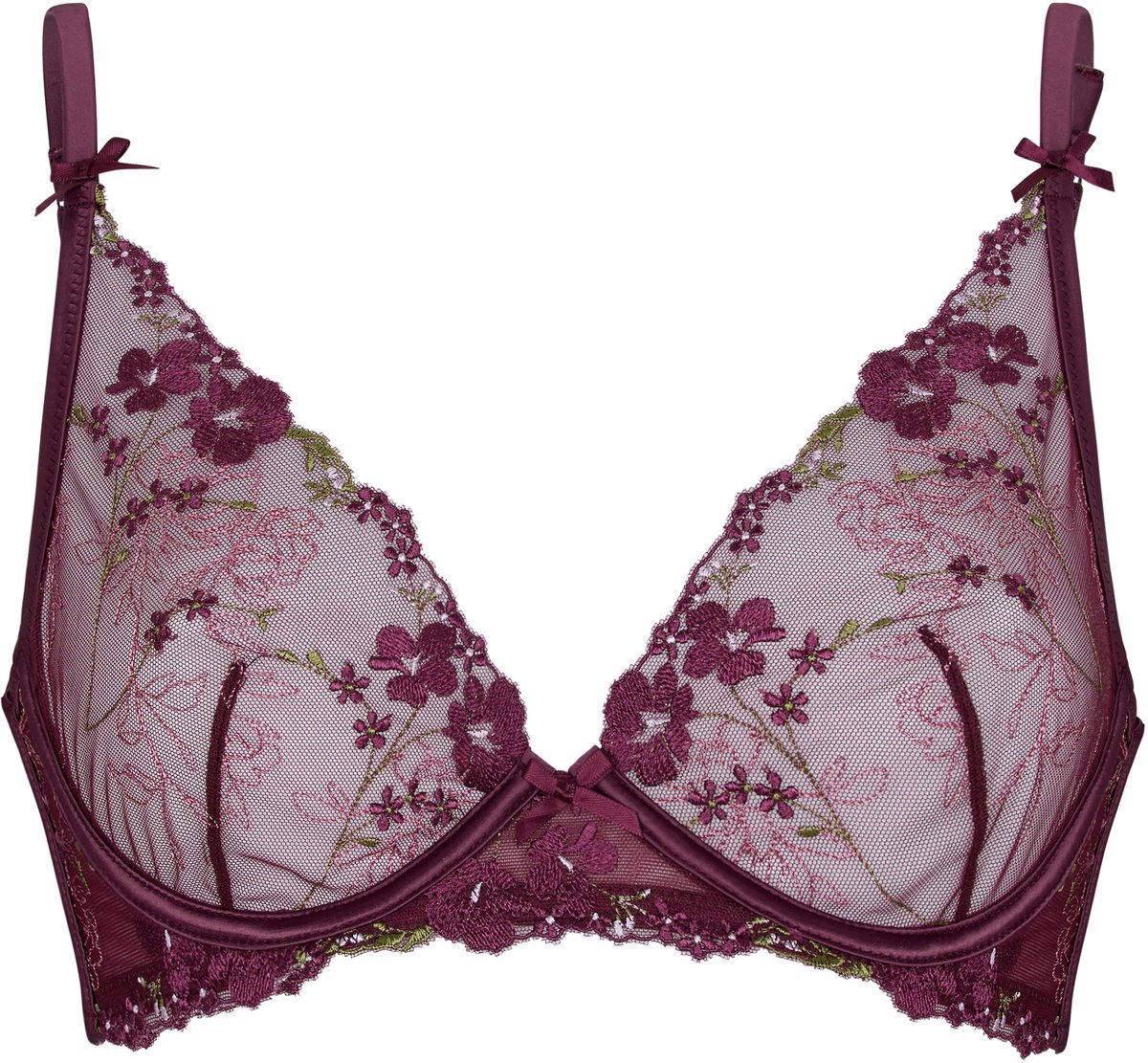 Hunkemöller Niet-Voorgevormde Beugel Longline Bh Peonie Paars