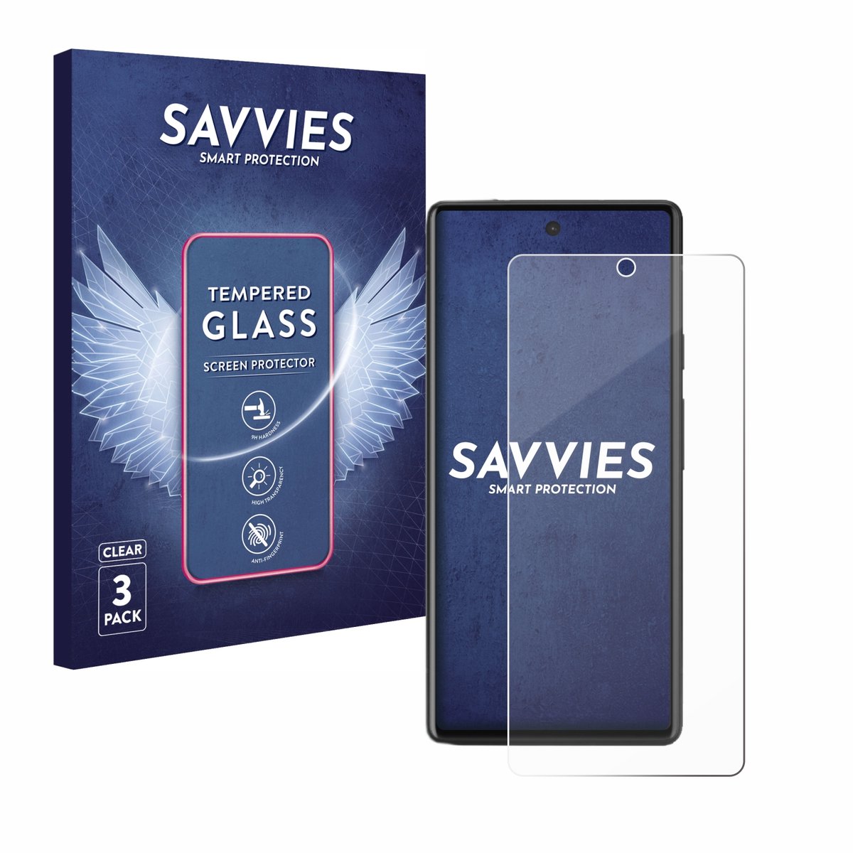 Savvies - Glas Screenprotector voor Google Pixel 6a - Gehard Beschermglas 9H 3 Stuks