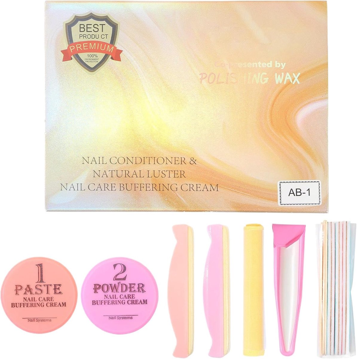 Nagelpolijstset 4 fasen - Nagelverzorgingskit - Manicure thuis - Professionele resultaten - 13x10x3 cm