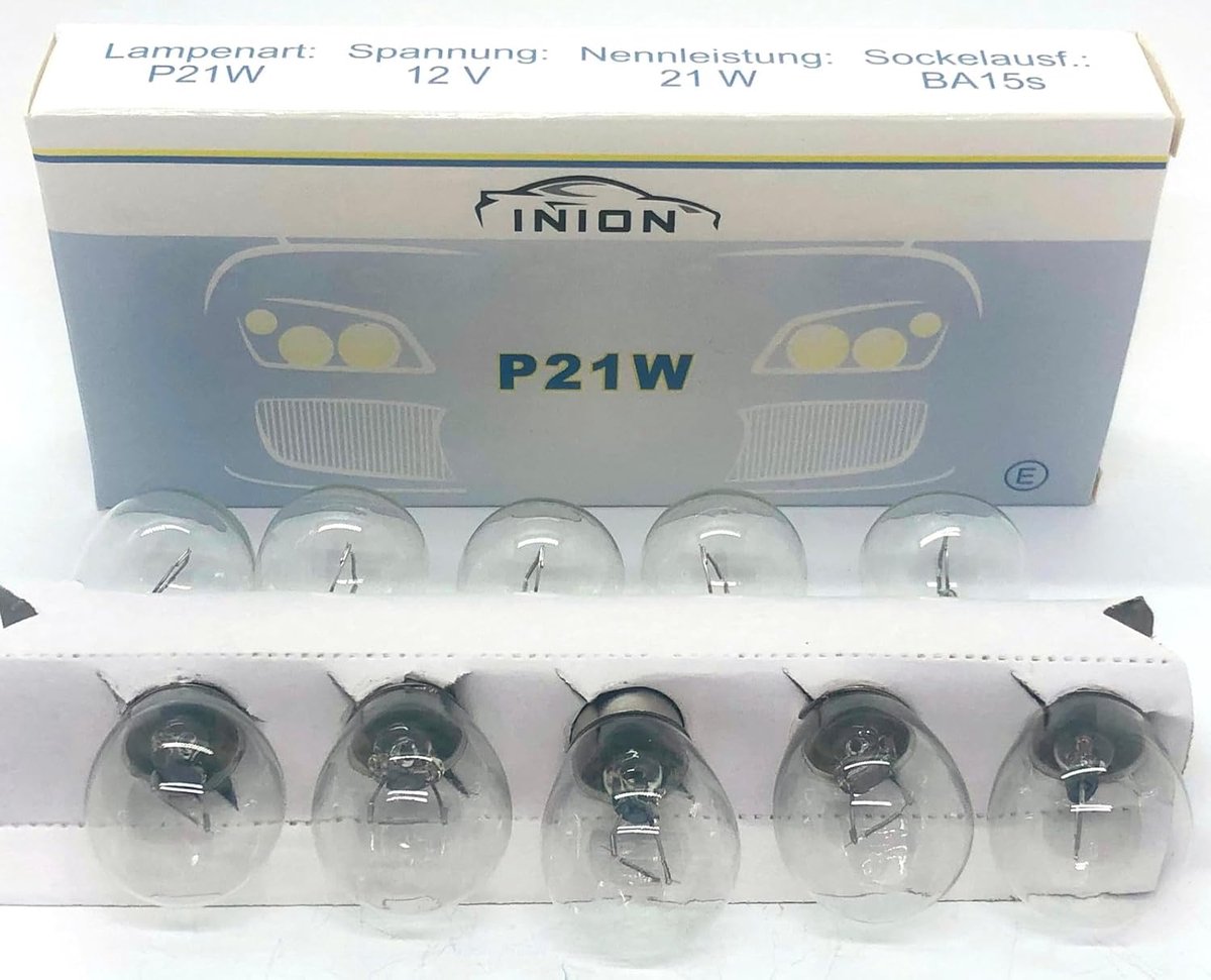 Autolampen Gloeilampen - Remlicht Mistlamp - Verkeersveiligheid Verbeteren - E-keurmerk Wegverkeer - 12V 21W