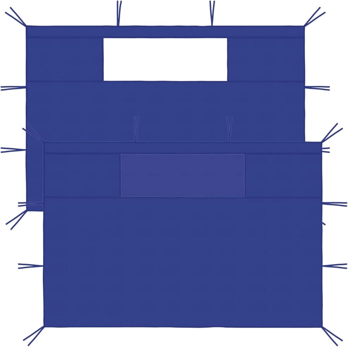 Paviljoen Zijwanden - Tentzeilen - Feesttent - Met Venster - Verschillende Maten - Blauw