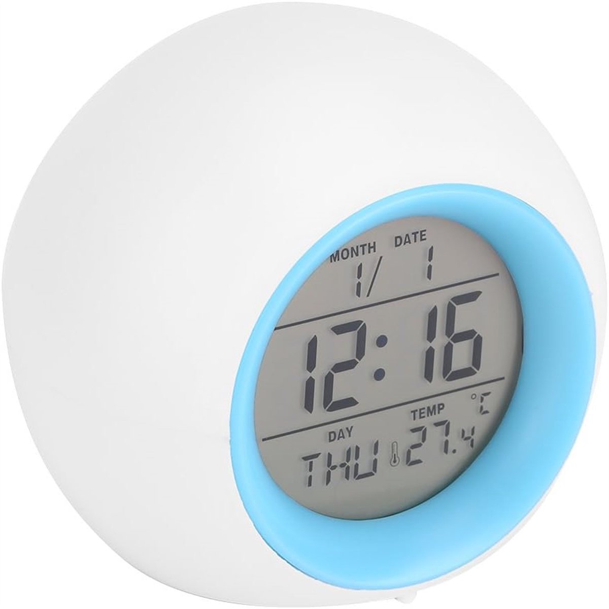 carmdering - Digitale Wekker/Klok - op batterijen werkende kleine bureauklokken - Alarm– Wekker Digitaal Klokje - LED - Wit