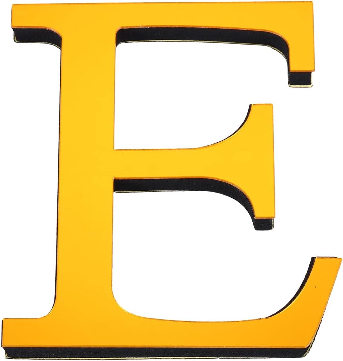 Muursticker Letter E - Spiegel Decoratie - Huis Versieren - 3D Acryl Ontwerp - 10cm Hoog -