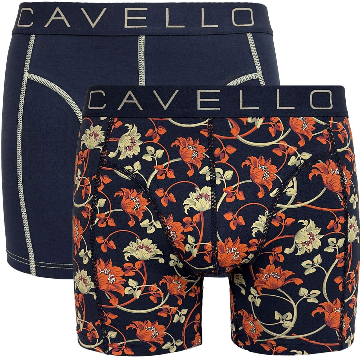 Cavello - 2-pack Boxershorts Blauw / Rood Geruit - XXL