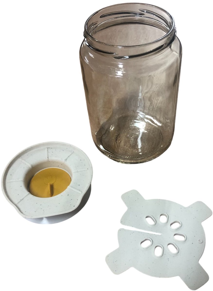 Fermentatie set met speciale deksel met pot Honingkleur