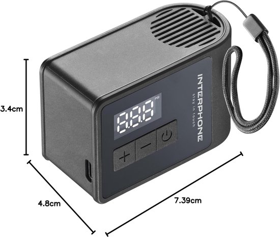 Fietsbanden Pomp - Mini Compressor - Banden Oppompen - Automatische Stopfunctie - 120 PSI - Zwart — afbeelding 2
