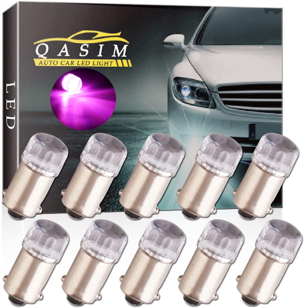 LED Lampen - Zijmarkeringslicht - Voertuigverlichting - 1W 70 Lumen - BA9S - Roze