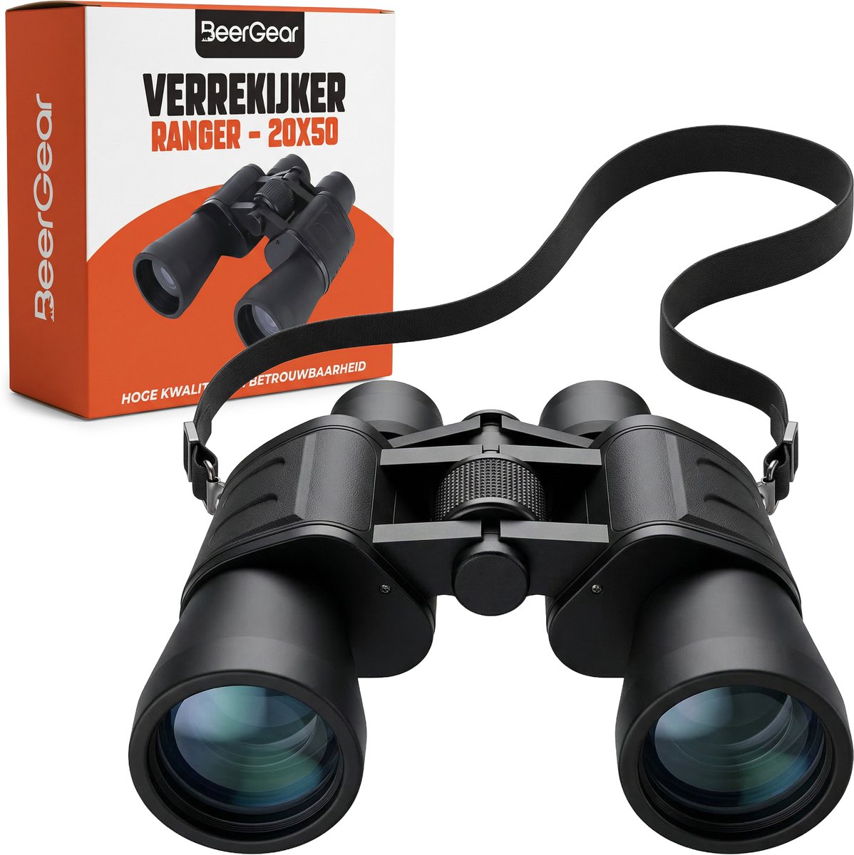 Bol.com BeerGear Verrekijker voor Volwassene 20x50 Porro - Inclusief Accessoires - Waterbestendig aanbieding