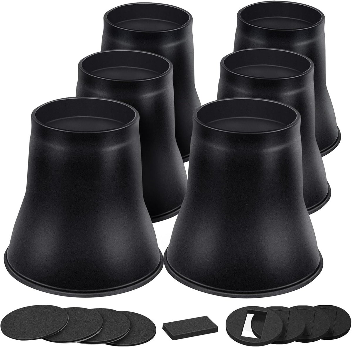 Meubelverhogers - Bedverhogers - Extra Hoogte - Zware Kwaliteit - 15cm Verhoging - Zwart