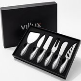 Villux Kaasmessen Set - Kaasmesjes - Kaasmessenset Borrelplank - Botermesjes - Tapas Mesjes - Tapas Set - Tapas Servies - Inclusief eBook - Roestvrij Staal