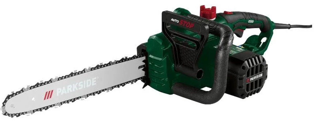 Bol.com PARKSIDE® Elektrische kettingzaag 2200 W - Kettingsnelheid: max. 15,3 m/s - Zaaglengte: ca. 39,5 cm - Inclusief zwaardbe... aanbieding