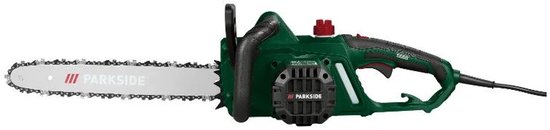PARKSIDE® Elektrische kettingzaag 2200 W - Kettingsnelheid: max. 15,3 m/s - Zaaglengte: ca. 39,5 cm - Inclusief zwaardbeschermingskoker en combinatiesleutel van Parkside — afbeelding 4