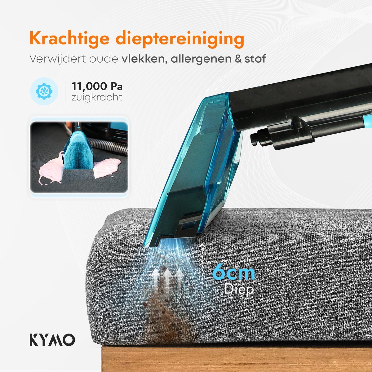 KYMO Vlekkenreiniger Compact Hand Tapijtreiniger Praktische Reinigingsmachine Waterstofzuiger Meubelreiniger Bank Reiniger Matrasreiniger 828527706