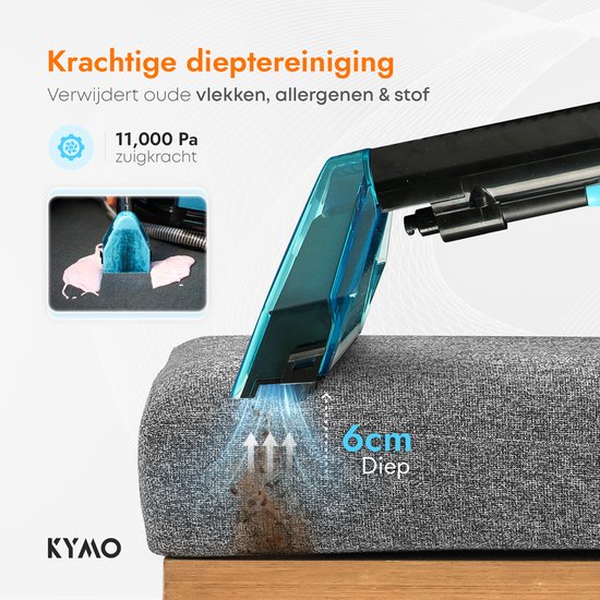 KYMO Tapijtreiniger Ultra 2 - Vlekkenreiniger - Autobekleding Reiniger - Meubelreiniger - Bank Reiniger - Waterstofzuiger - Reinigingsmachine
