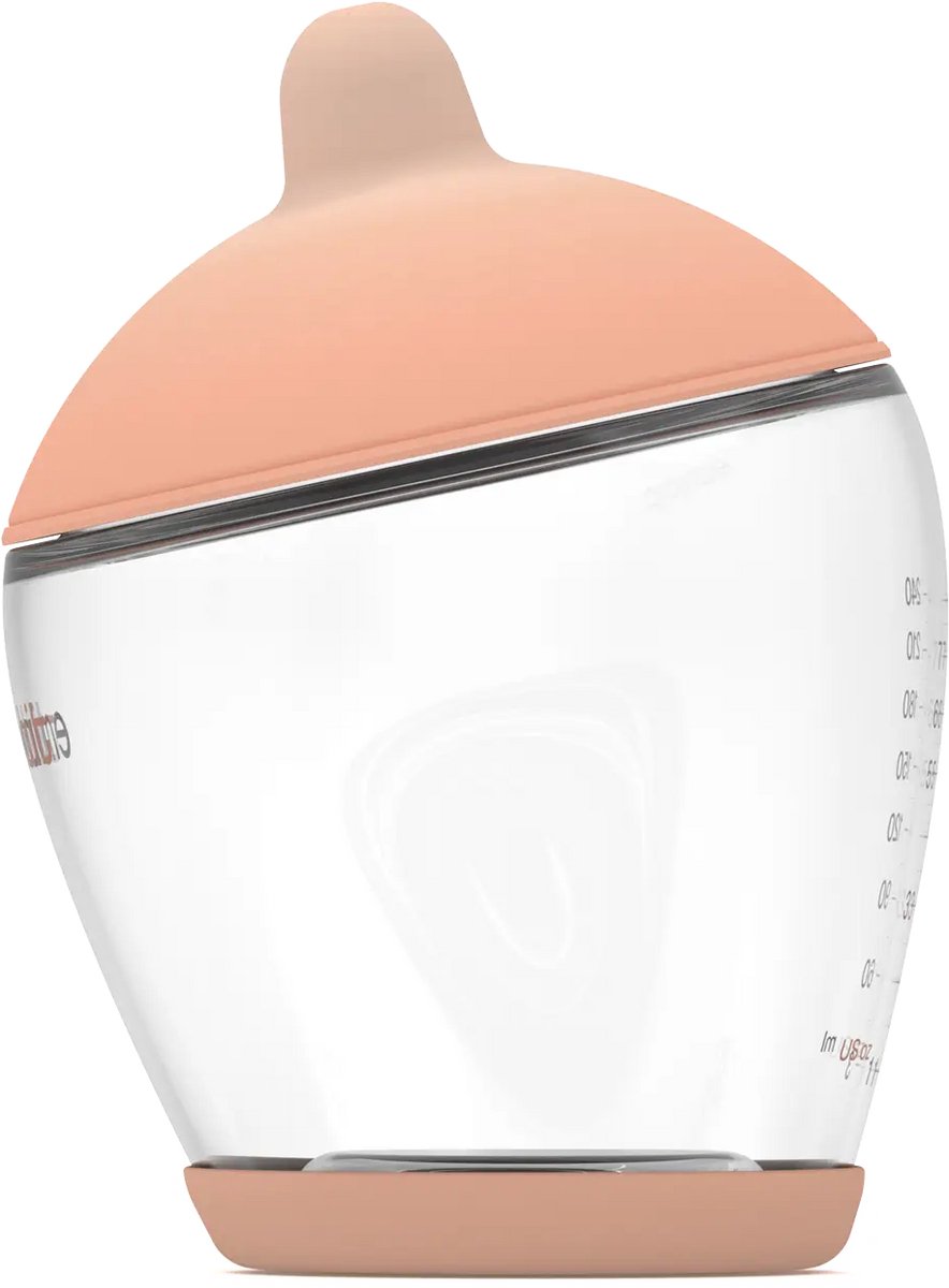 Emulait Classic Babyfles - Kleur: Fair - Maat: 3 - 240 ml - borstvormig - natuurlijk voeden - anti-koliek - bpa-vrij