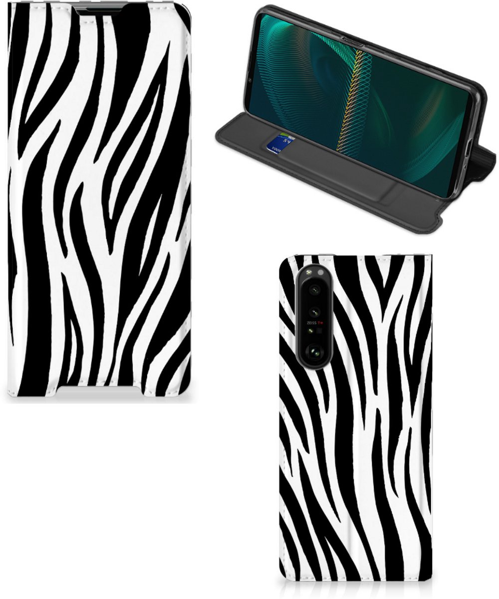 Standcase Hoesje voor Sony Xperia 5 III Hoesje maken Zebra
