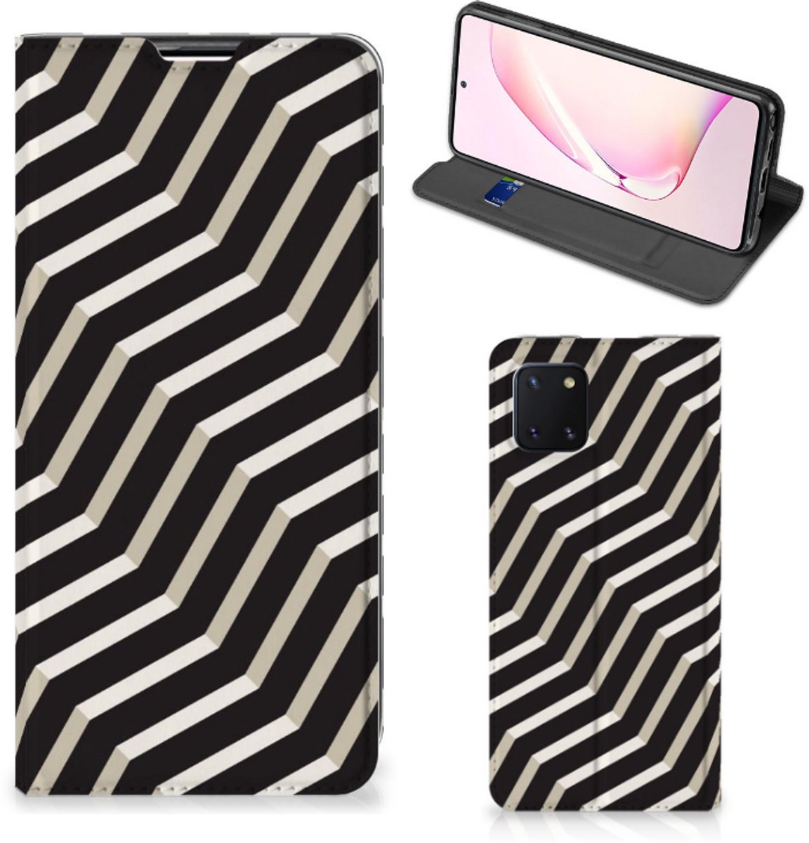 Book Case voor Samsung Galaxy Note 10 Lite Stand Case Illusion