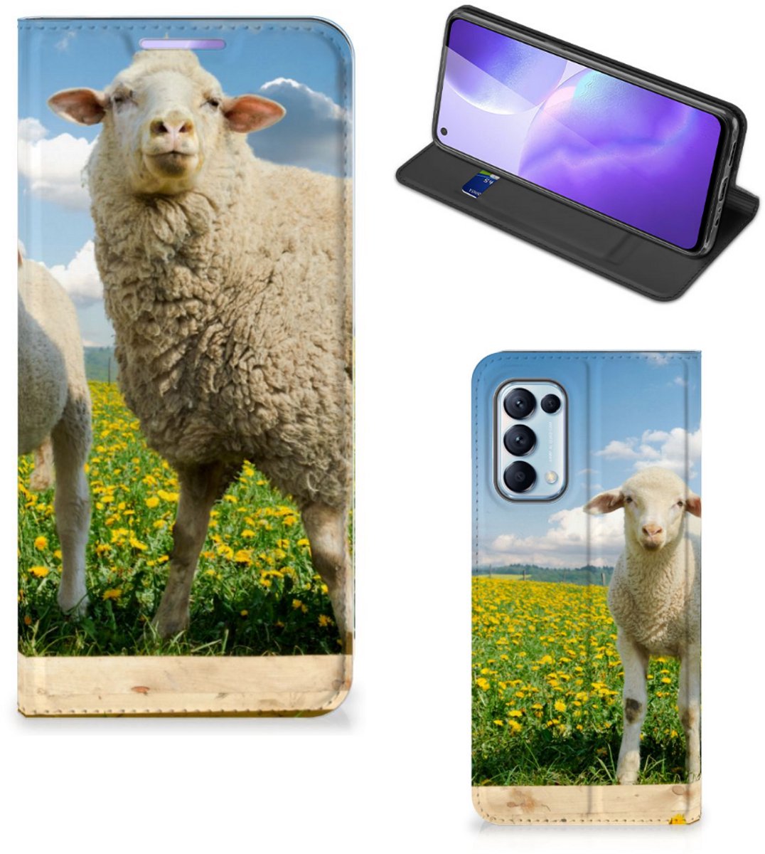 OPPO Find X3 Lite Hoesje maken Schaap en Lammetje