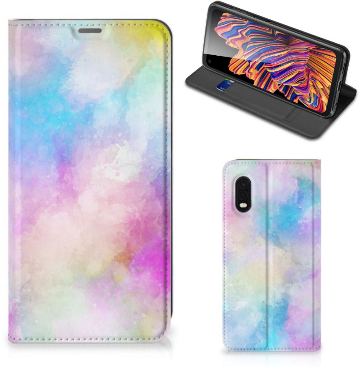 Bookcase Samsung Xcover Pro Watercolor Light