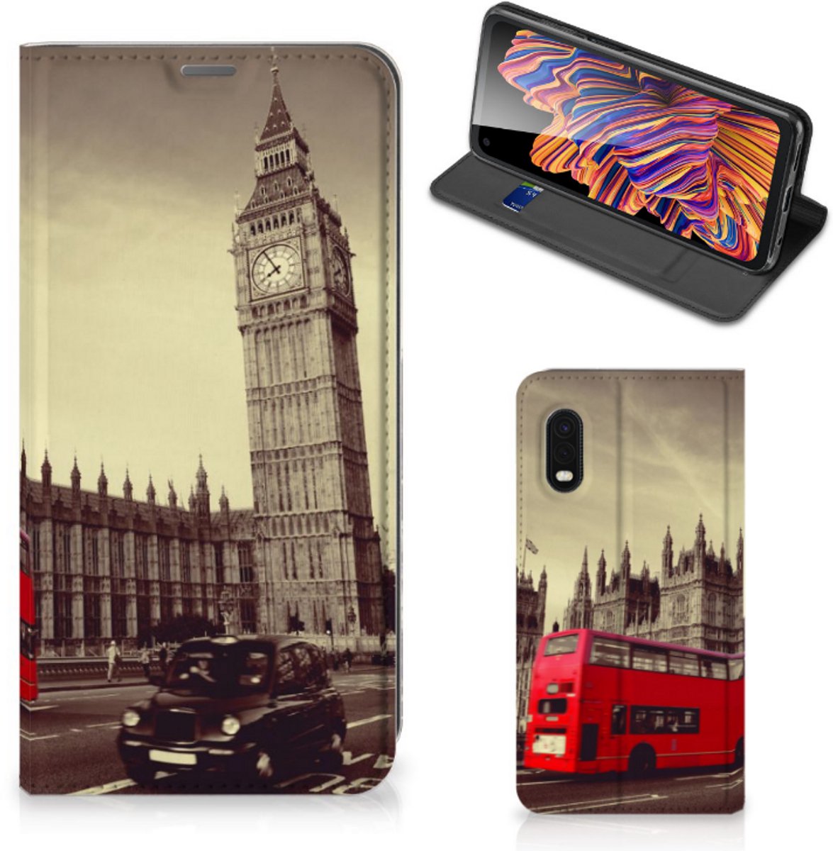 Standcase Hoesje voor Samsung Xcover Pro Book Cover Londen