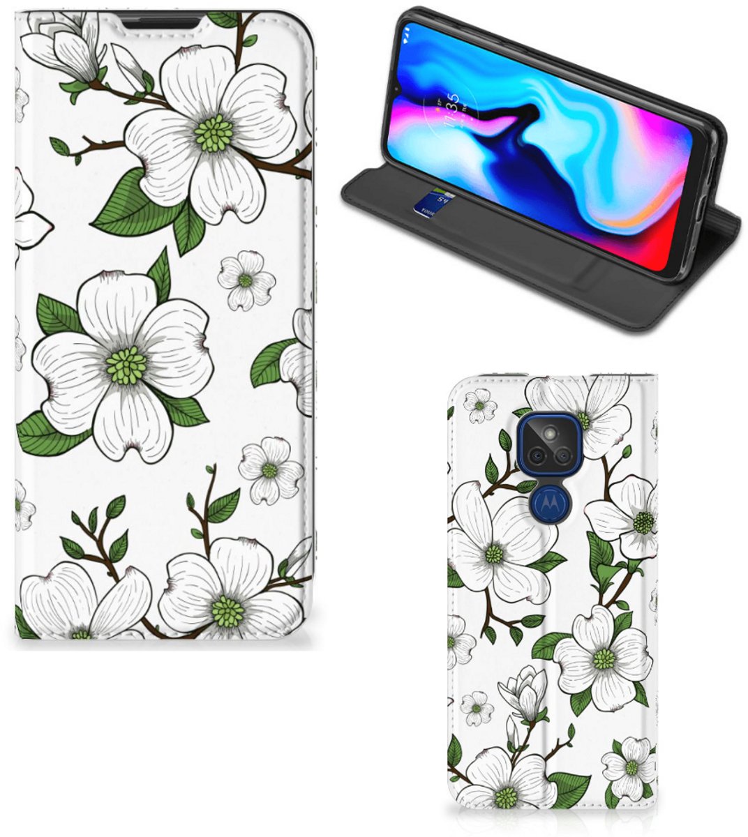 Motorola Moto G9 Play Smart Cover Dogwood Flowers