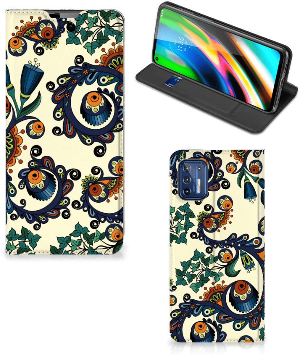 Telefoon Hoesje Motorola Moto G9 Plus Barok Flower