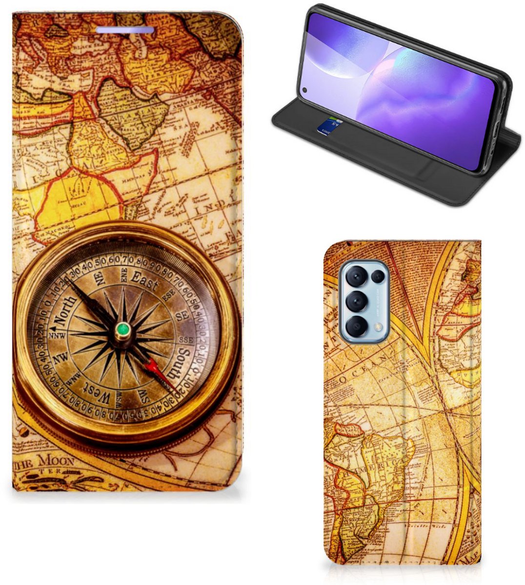 OPPO Find X3 Lite Book Cover Kompas