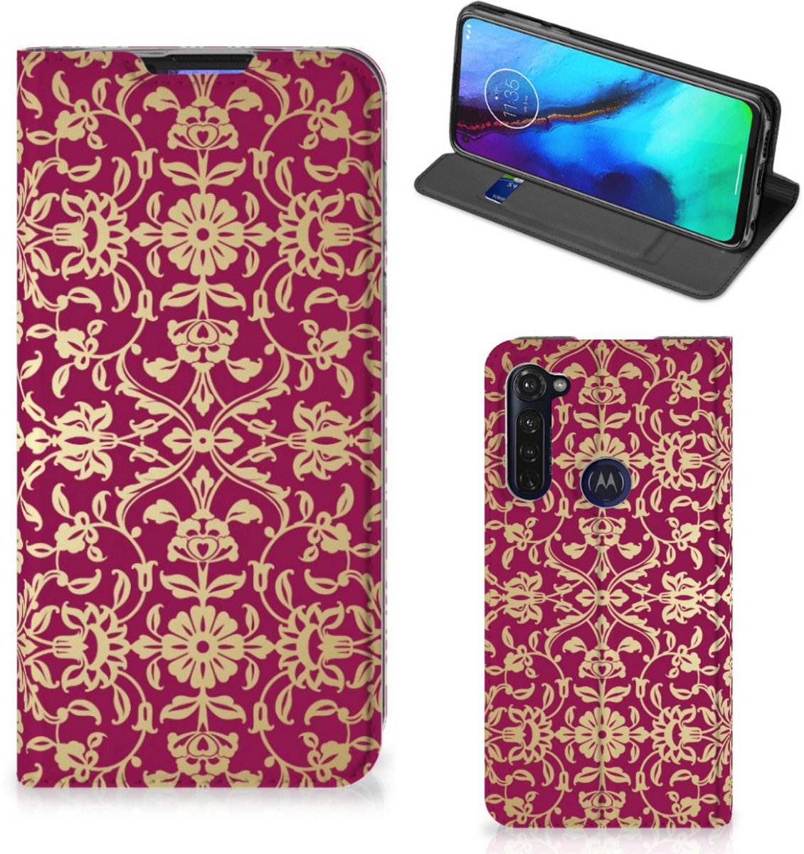 Telefoon Hoesje Motorola Moto G Pro Barok Pink