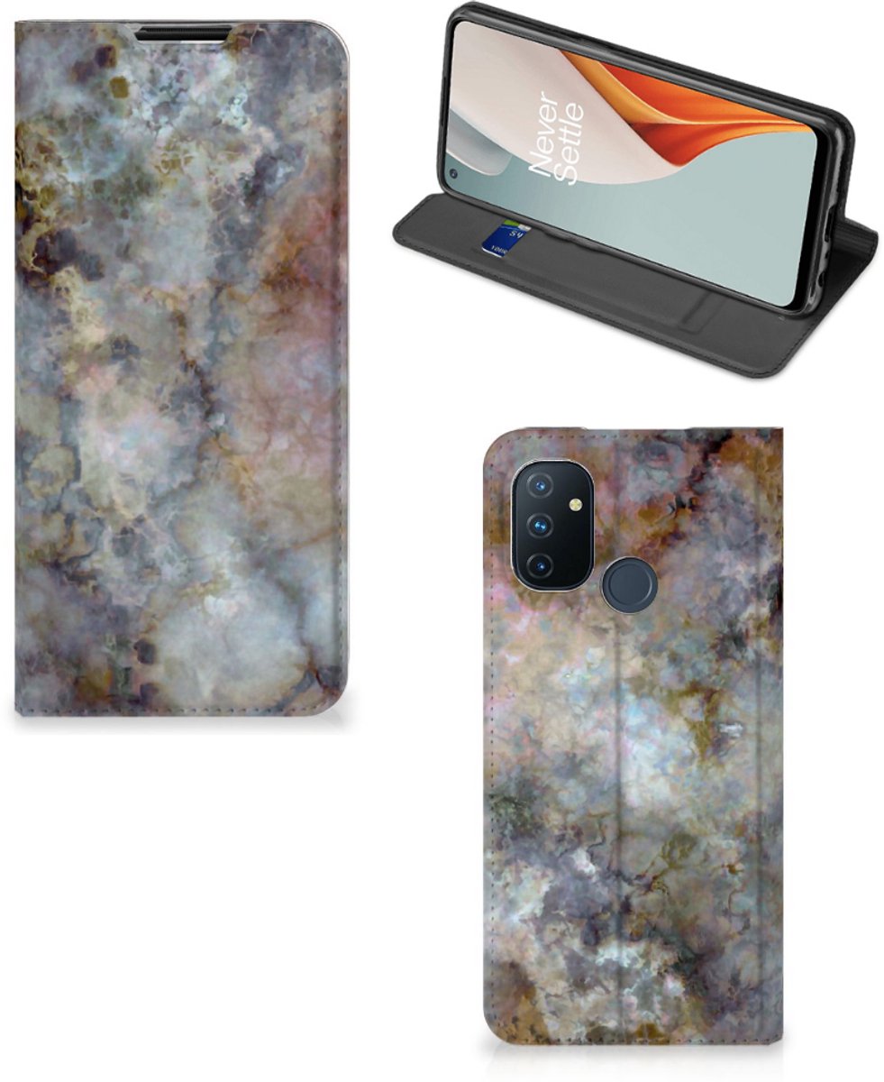 OnePlus Nord N100 Standcase Marmer Grijs